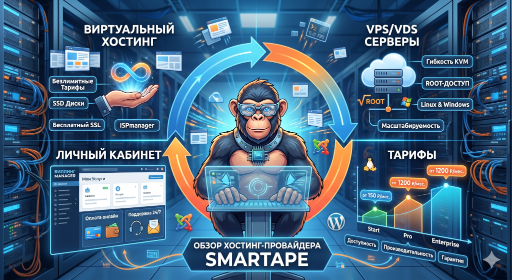 Smartape: обзор хостинг-провайдера, тарифы, VPS, личный кабинет